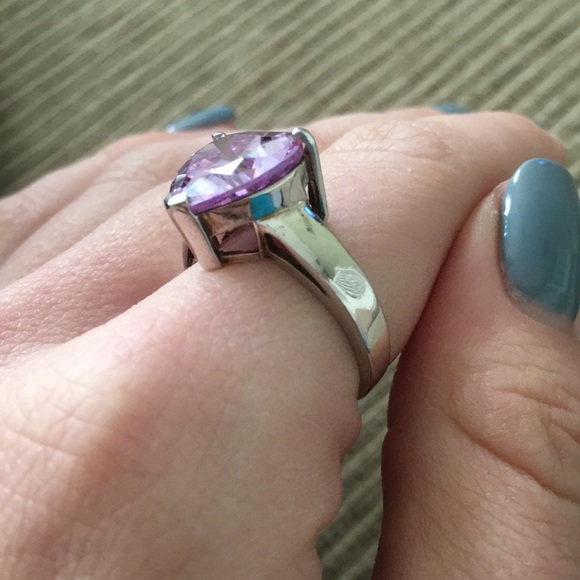 Purple Heart sterling silver ring - Picture 5 of 5